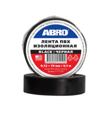 Изолента черн. 19мм*9,1м ABRO 912