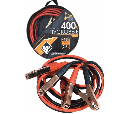 Провода пусковые Nova Bright-fusion 400A 2,5м СУМКА МОРОЗОСТОЙКИЕ -45 арт.46776