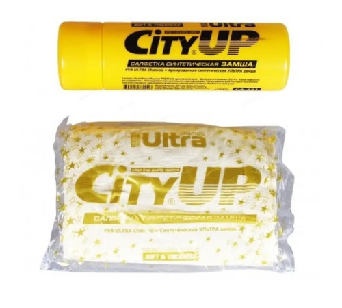 Салфетка - замша City Up в тубе большая армированная 43 х 64см. CU-201