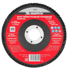 Круг лепестковый торцевой P24, 125 х 22,2 мм Matrix 74041
