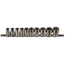 Набор головок 1/2" 6гр. 11-24 мм 10 пр.на планке FORCE 4106