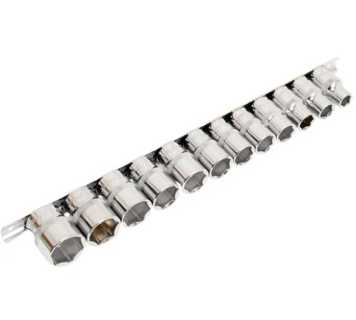 Набор головок 6гр. 1/2" 10-24 мм. 12 пр. на планке Ombra 912012