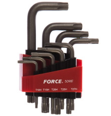 Ключи Г-образные TORX 9пр. Т10H-Т50H  FORSAGE F-5098T