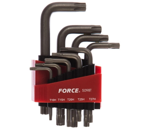 Ключи Г-образные TORX 9пр. Т10H-Т50H  FORSAGE F-5098T