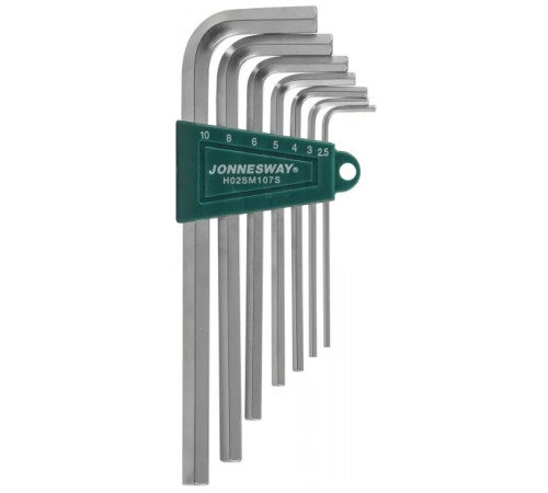 Ключи шестигранные удлиненные Г-образные 2,5-10мм 7 пр. Jonnesway H02SM107S