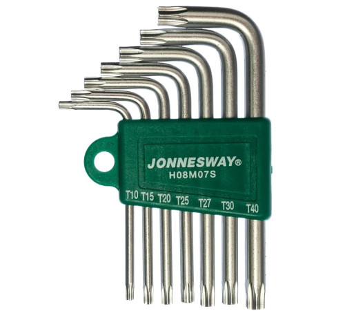 Ключи Г-образные TORX 7пр. Т10-Т40 Jonnesway H08M07S