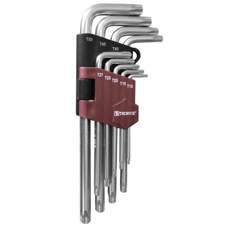 Ключи Г-образные TORX 9пр. Т10-Т50  Thorvik TK9S