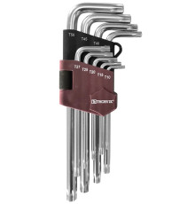 Ключи Г-образные TORX 9пр. Т10Н-Т50Н центрированный штифт Thorvik TTK9S