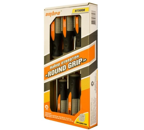 Набор отверток 6 пр.Ombra Round Grip 975006