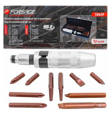 Отвертка Ударная с набором бит 12пр. FORSAGE F-5064P