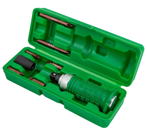 Отвертка Ударная с набором бит 8пр. ROCKFORCE RF-5064S