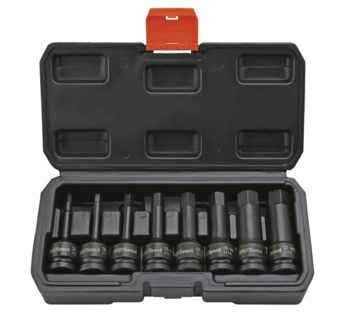Набор головок-бит ударных 1/2" HEX L=78мм H6-H19 8пр. AV-Steel AV-724408 