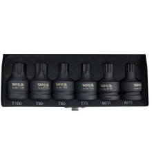 Набор головок-бит ударных 3/4" SPLINE/TORX  6 пр. YATO YT-10653