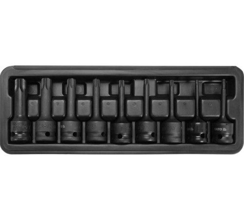 Набор головок-бит ударных 1/2" TORX 9пр.20-70 YATO YT-10654