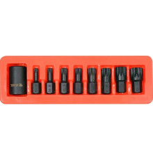 Набор головок-бит ударных 1/2" SPLINE М4-М16 9 пр. YATO YT-10691