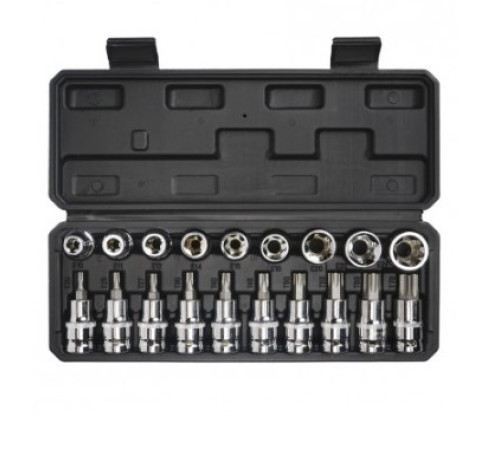 Набор головок и бит TORX 1/2" 19пр. KINGQUEEN WIB-11002