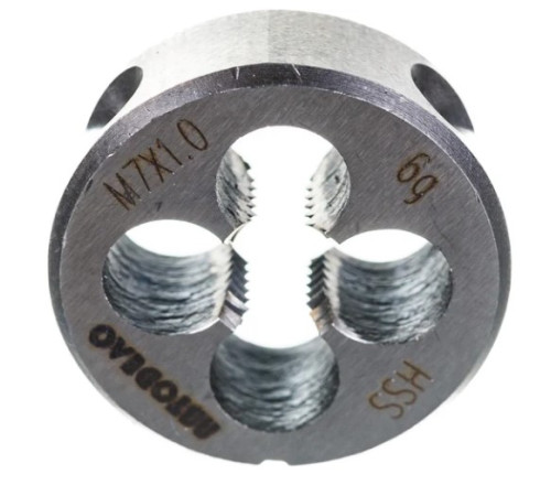 Плашка круглая М7*1,0 25мм HSS4341 Автодело 40877