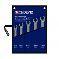 Набор ключей разрезных 5пр. 8-19мм. сумка Thorvik FNWS005
