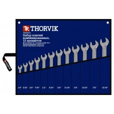 Набор ключей Дюймовых комбинированных 12пр. сумка Thorvik CWIS0012