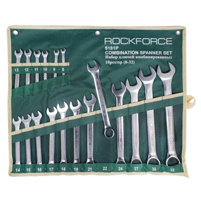 Набор ключей комбинированных 18пр.(8-32мм) RockFORCE RF-5281P