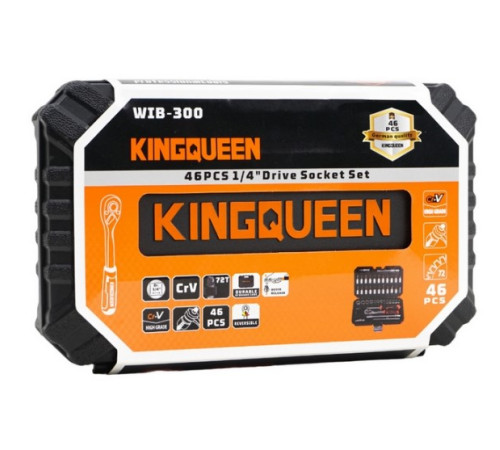 Набор инструментов KINGQUEEN 46 предметов 1/4" WIB-300